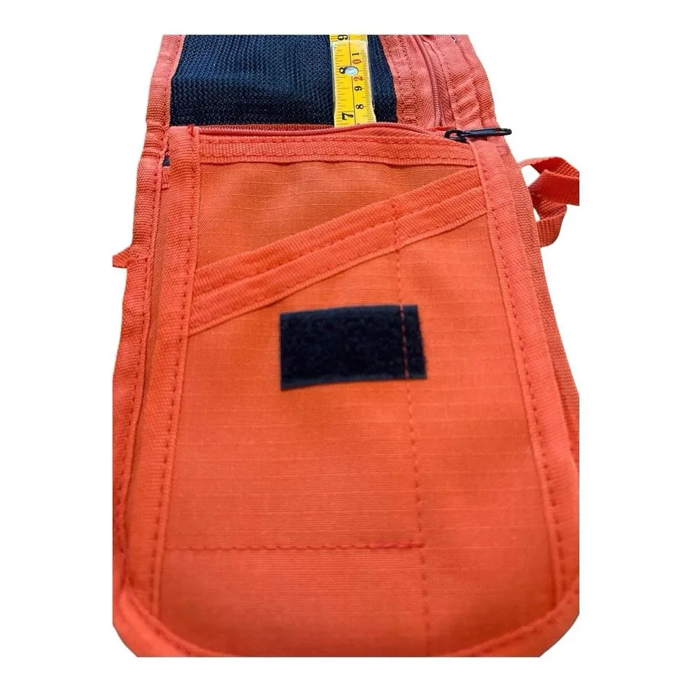 Travelocity Travel Bag Bright Orange Neck Wallet/Passport Holder